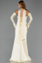 Long Yellow Satin Evening Dress ABU6616