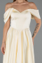 Long Yellow Satin Evening Dress ABU6617