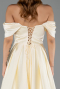 Long Yellow Satin Evening Dress ABU6617