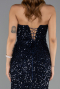 Long Navy Blue Scaly Evening Dress ABU6613