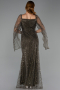 Long Olive Drab Beaded Evening Dress ABU5066