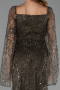 Long Olive Drab Beaded Evening Dress ABU5066