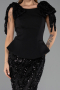 Long Black Scaly Evening Dress ABU6607