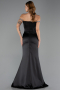 Long Black Satin Mermaid Prom Dress ABU6608
