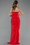 Long Red Chiffon Evening Dress ABU6589