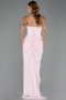 Long Powder Color Chiffon Evening Dress ABU6589