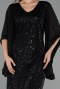 Midi Black Beaded Plus Size Cocktail Dress ABK2693