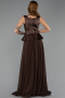 Long Brown Chiffon Evening Dress ABU6568