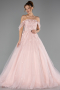 Long Powder Color Haute Couture Dress ABU6637