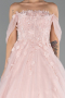Long Powder Color Haute Couture Dress ABU6637
