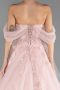 Long Powder Color Haute Couture Dress ABU6637