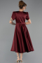 Midi Burgundy Satin Party Dress ABK2699