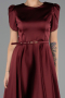 Midi Burgundy Satin Party Dress ABK2699