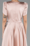 Midi Powder Color Satin Party Dress ABK2699