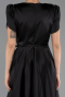 Midi Black Satin Party Dress ABK2699
