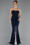 Long Navy Blue Dantelle Evening Dress ABU6639