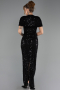 Long Black Scaly Evening Dress ABU6641