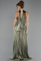 Long Olive Drab Chiffon Prom Gown ABU6644