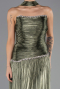 Long Olive Drab Chiffon Prom Gown ABU6644