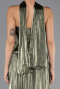 Long Olive Drab Chiffon Prom Gown ABU6644