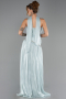 Long Mint Chiffon Prom Gown ABU6644