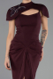 Long Cherry Colored Evening Dress ABU6645