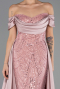 Long Powder Color Beaded Evening Dress ABU6329