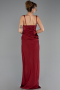 Long Burgundy Satin Evening Dress ABU6649