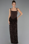 Long Brown Scaly Evening Dress ABU6650