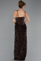 Long Brown Scaly Evening Dress ABU6650