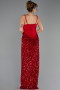 Long Red Scaly Evening Dress ABU6650