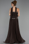 Long Brown Chiffon Evening Dress ABU6651