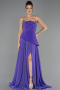 Purple Long Chiffon Evening Dress ABU6018