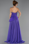 Purple Long Chiffon Evening Dress ABU6018