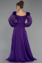 Long Purple Chiffon Evening Dress ABU6654