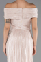 Long Beige Chiffon Prom Gown ABU6581