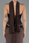 Long Brown Satin Evening Dress ABU6655