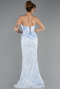 Long Light Blue Dantelle Evening Dress ABU6656