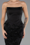 Long Black Dantelle Evening Dress ABU6656