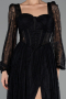 Midi Black Dantelle Cocktail Dress ABK2703
