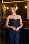 Long Navy Blue Dantelle Evening Dress ABU6639