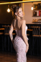 Long Powder Color Dantelle Evening Dress ABU6656