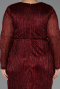 Long Burgundy Plus Size Evening Gown ABU6609