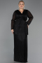 Long Black Plus Size Evening Gown ABU6609