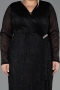 Long Black Plus Size Evening Gown ABU6609