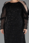 Long Black Formal Plus Size Dress ABU6658