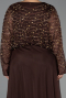 Long Brown Plus Size Evening Gown ABU6611