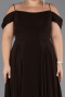 Long Brown Chiffon Plus Size Evening Gown ABU6646