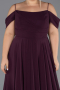 Long Purple Chiffon Plus Size Evening Gown ABU6646