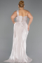 Long Mink Chiffon Plus Size Evening Gown ABU6631